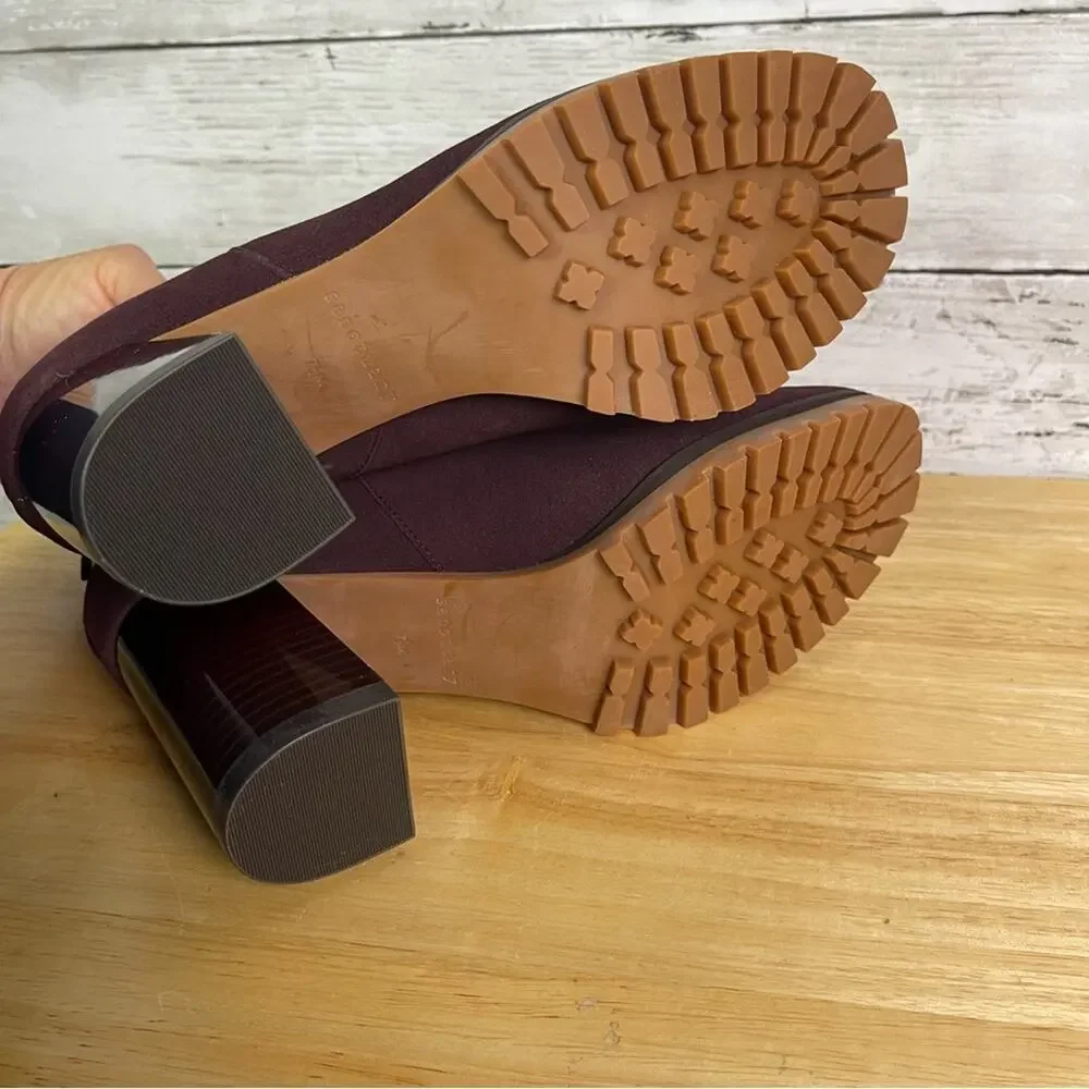 Sanctuary Ravish Chelsea Suede BootIe Burgundy Size 7.5 - Picture 6 of 6